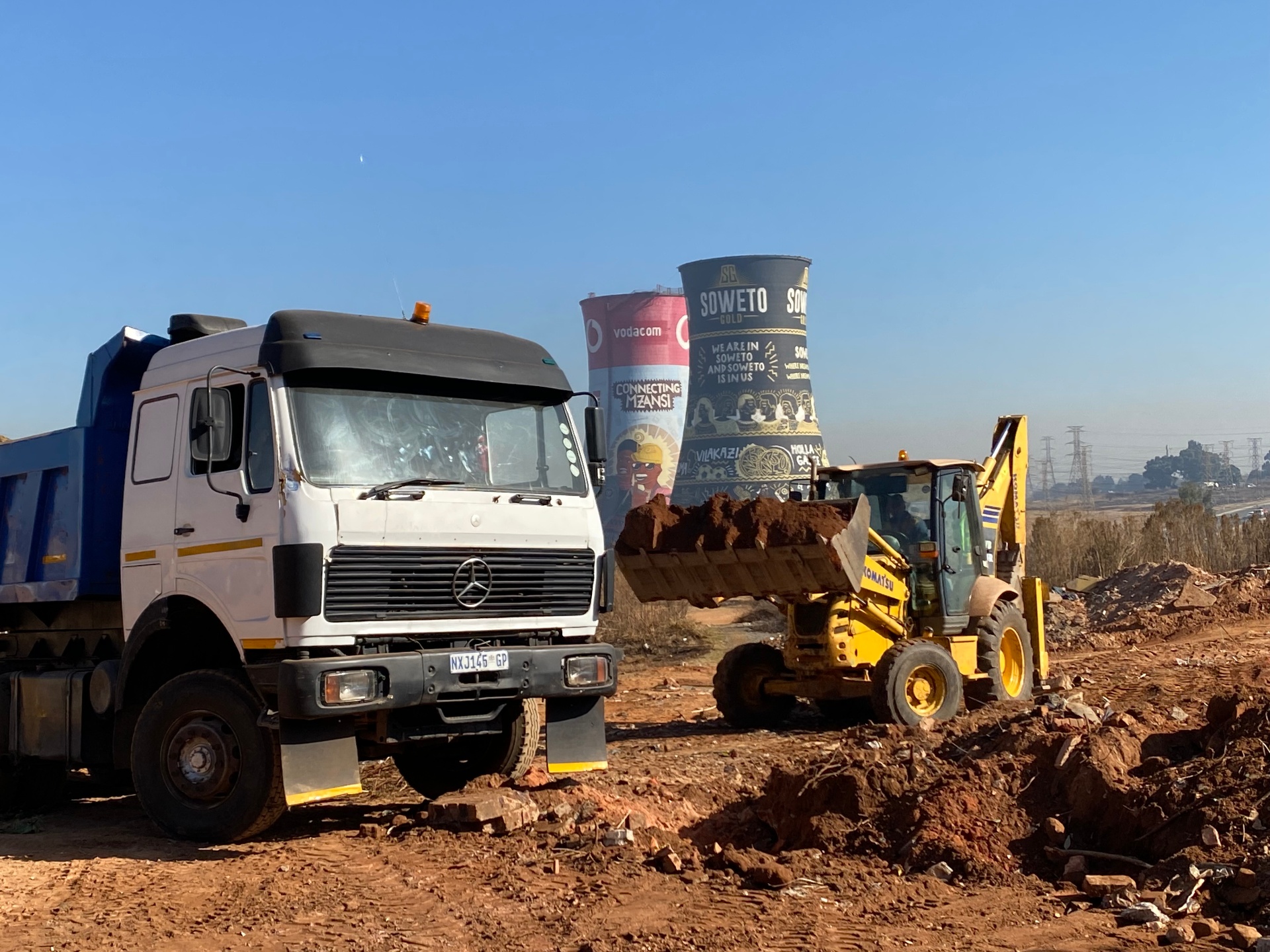 Earthworks and bulk infrastructure under the Orlando Towers
